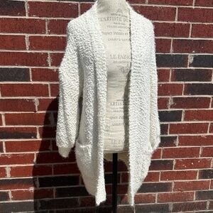 Cozy Cream Open-Front Sweater  HG